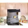 Broan-NuTone BUEZ130BL Non-Ducted Ductless Range Hood with Lights Exhaust Fan for Under Cabinet, 30-Inch, Black(Black)