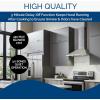 Broan-NuTone BWP2304SS 30-inch Wall-Mount Convertible Chimney-Style Pyramidal Range Hood with 3-Speed Exhaust Fan and Light, Stainless Steel