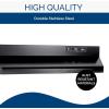 Broan-NuTone Economy 30-inch Under-Cabinet Easy Install Convertible Range Hood with 2-Speed Exhaust Fan and Light, 210 Max Blower CFM, Black(Black)