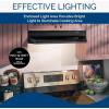 Broan-NuTone Economy 30-inch Under-Cabinet Easy Install Convertible Range Hood with 2-Speed Exhaust Fan and Light, 210 Max Blower CFM, Black(Black)