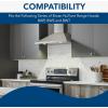 Broan-NuTone FILTERBWPTS Charcoal Filter for BWP, BWS and BWT Series Range Hoods, Carbon Air Filter, Charcoal Air Filter for Kitchen, Set of 2