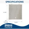Broan-NuTone Micro Mesh Aluminum Filter Type C4, 15.725″ x 13.875″ x 0.375″, Fits Select Range Hood Models, (2-Pack)