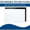 Broan-NuTone, SP300224, Reversible Backsplash Splatter Guard and Cooking Shield, Range Hood Accessories to Keep Kitchen Clean, 30″ x 24″, Black and White, 1(White/Black)