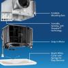 QT Series Very Quiet 110 CFM Ceiling Bathroom Exhaust Fan with Humidity Sensing, .4 Sones, ENERGY STAR Certified(NEW Ultra Quiet with Humidity Sensing)