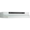 Broan-NuTone 462423 24-inch Under-Cabinet 4-Way Convertible Range Hood with Infinite-Speed Exhaust Fan and Light, Black(White with Black Controls)