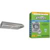 Broan-NuTone BCSQ130SS Three-Speed Glacier Under-Cabinet Range Hood with LED Lights ADA Capable & Affresh Washing Machine Cleaner, 6 Month Supply, Cleans Front Load and Top Load Washers, Including HE