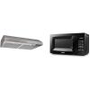 Broan-NuTone BCSQ130SS Three-Speed Glacier Under-Cabinet Range Hood with LED Lights ADA Capable & COMFEE’ EM720CPL-PMB Countertop Microwave Oven with Sound On/Off