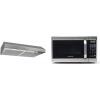 Broan-NuTone BCSQ130SS Three-Speed Glacier Under-Cabinet Range Hood with LED Lights ADA Capable & Farberware Countertop Microwave 700 Watts