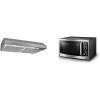 Broan-NuTone BCSQ130SS Three-Speed Glacier Under-Cabinet Range Hood with LED Lights ADA Capable & TOSHIBA EM131A5C-SS Countertop Microwave Oven