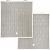 Broan-NuTone Micro Mesh Aluminum Filter Type C4, 15.725″ x 13.875″ x 0.375″, Fits Select Range Hood Models, (2-Pack)