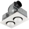 Broan-Nutone 164 Bulb Heater and Fan, Energy-Saving 2-Bulb Infrared Type IC Ceiling Heater, White, 250-Watt, 4.0 Sones, 70 CFM