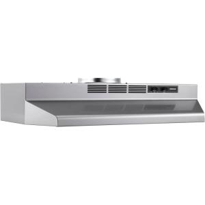 Broan-NuTone 30-Inch Fingerprint Resistant Convertible Under-Cabinet Range Hood, 230 Max Blower CFM, 30″, Stainless Finish with PrintGuard(Stainless Finish)