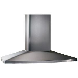 Broan-NuTone 36-inch Island Convertible Chimney-Style Range Hood with 3-Speed Exhaust Fan and Light, MAX 550 CFM, Stainless Steel