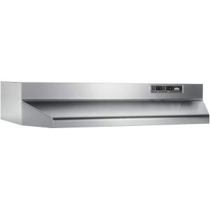 Broan-NuTone 36-inch Under-Cabinet Convertible Range Hood with 2-Speed Exhaust Fan and Light, 210 Max Blower CFM, Stainless Steel