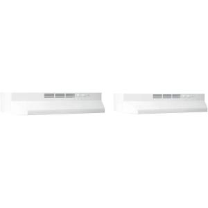 Broan-NuTone 412401 Non-Ducted Under-Cabinet Ductless Range Hood Insert, 24-Inch, White & 413001 Non-Ducted Under-Cabinet Ductless Range Hood Insert, 30-Inch, White