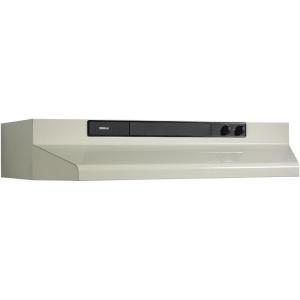 Broan-NuTone 462423 24-inch Under-Cabinet 4-Way Convertible Range Hood with Infinite-Speed Exhaust Fan and Light, Black(Bisque)