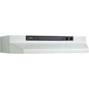 Broan-NuTone 462423 24-inch Under-Cabinet 4-Way Convertible Range Hood with Infinite-Speed Exhaust Fan and Light, Black(White)