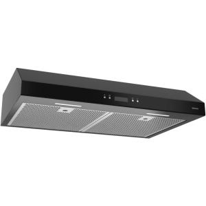 Broan-NuTone BCDJ130WH Glacier 30-inch Under-Cabinet 4-Way Convertible Range Hood with 3-Speed Exhaust Fan and Light, White(Black)