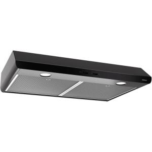 Broan-NuTone BKSH130SS Sahale 30-inch Under-Cabinet Easy Install 4-Way Convertible Range Hood with 2-Speed Exhaust Fan and Light, 300 Max Blower CFM, Stainless Steel(Black)