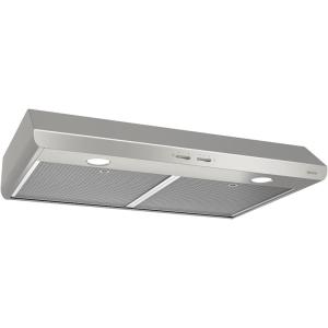 Broan-NuTone BKSH130SS Sahale 30-inch Under-Cabinet Easy Install 4-Way Convertible Range Hood with 2-Speed Exhaust Fan and Light, 300 Max Blower CFM, Stainless Steel(Stainless Steel)