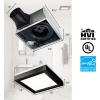 Broan® 110 CFM Decorative Bathroom Exhaust Fan with LED Light and Matte Black Trim, ENERGY STAR® certified