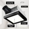 Broan® 110 CFM Decorative Bathroom Exhaust Fan with LED Light and Matte Black Trim, ENERGY STAR® certified