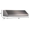Broan Elite E64E36SS 36″ Under-Cabinet Canopy Range Hood with External Blower Options Variable Speed Control and Baffle Filters in Stainless Steel (Blowers Sold
