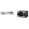 Broan-NuTone 413004 Non-Ducted Ductless Range Hood with Lights Exhaust Fan for Under Cabinet & TOSHIBA EM131A5C-SS Countertop Microwave Ovens 1.2 Cu Ft, 12.4″ Removable Turntable Smart Humidity