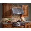 Broan-NuTone 36-Inch Wall-Mount Convertible Internal Blower Range Hood with 4-Speed Exhaust Fan and Light, 650 Max Blower CFM, Stainless Steel
