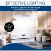 Broan-NuTone 413001 Non-Ducted Ductless Range Hood with Lights Exhaust Fan for Under Cabinet, 30-Inch, White & Mounting Dream TV Wall Mount for 32-65 Inch TV, TV Mount with Swivel and Tilt