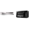 Broan-NuTone 413004 Non-Ducted Ductless Range Hood with Lights Exhaust Fan for Under Cabinet, 30-Inch, Stainless Steel & COMFEE’ EM720CPL-PMB Countertop Microwave Oven with Sound On/Off