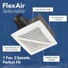 Broan-NuTone FlexAir Selectable Bathroom Exhaust Fan, 80/110 CFM