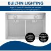 Broan-NuTone 30″ T-Style Chimney Range Hood with LED Lighting, Convertible Wall-Mount Kitchen Chimney Vent Hood, 450 Max CFM, Stainless Steel/Black(Black Stainess Steel)