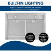 Broan-NuTone 30″ T-Style Chimney Range Hood with LED Lighting, Convertible Wall-Mount Kitchen Chimney Vent Hood, 450 Max CFM, Stainless Steel/Black(Stainless Steel)