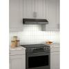 Broan Glacier Convertible Range Hood, Exhaust Fan and Light Combo for Over Kitchen Stove, Black Stainless Steel, 30″, 1.2 Sones, 300 CFM