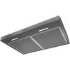 Broan Glacier Convertible Range Hood, Exhaust Fan and Light Combo for Over Kitchen Stove, Black Stainless Steel, 30″, 1.2 Sones, 300 CFM