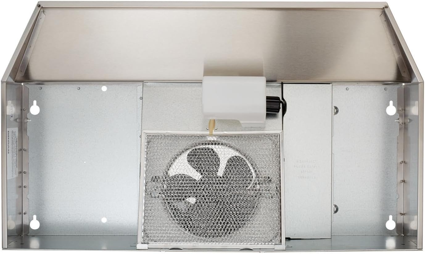 image:imageBroanNuTone 423023 Insert 30inch UnderCabinet Range Hood with 2Speed Exhaust Fan and Light BlackStainless Steel