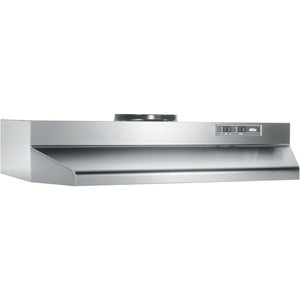 Broan-NuTone 423023 Insert 30-inch Under-Cabinet Range Hood with 2-Speed Exhaust Fan and Light, Black(Stainless Steel)